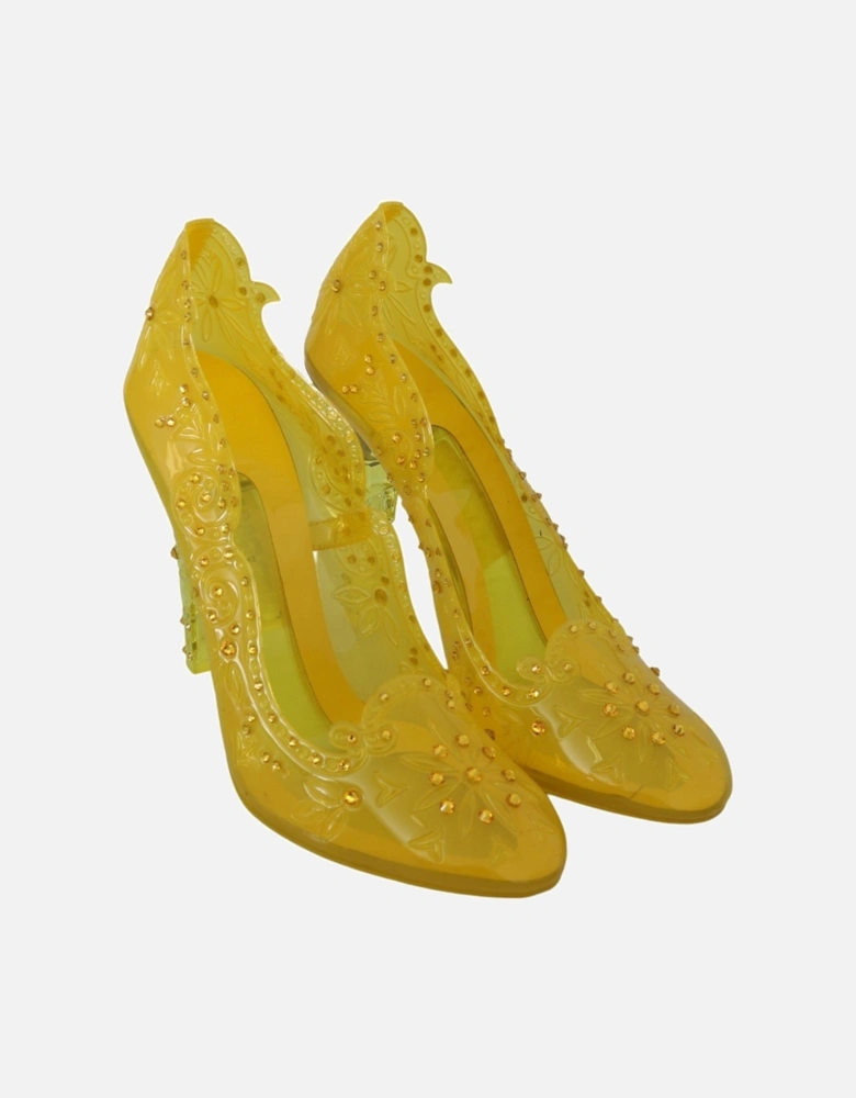 CrystalEmbellished Jelly Pumps High Heel Women - Yellow