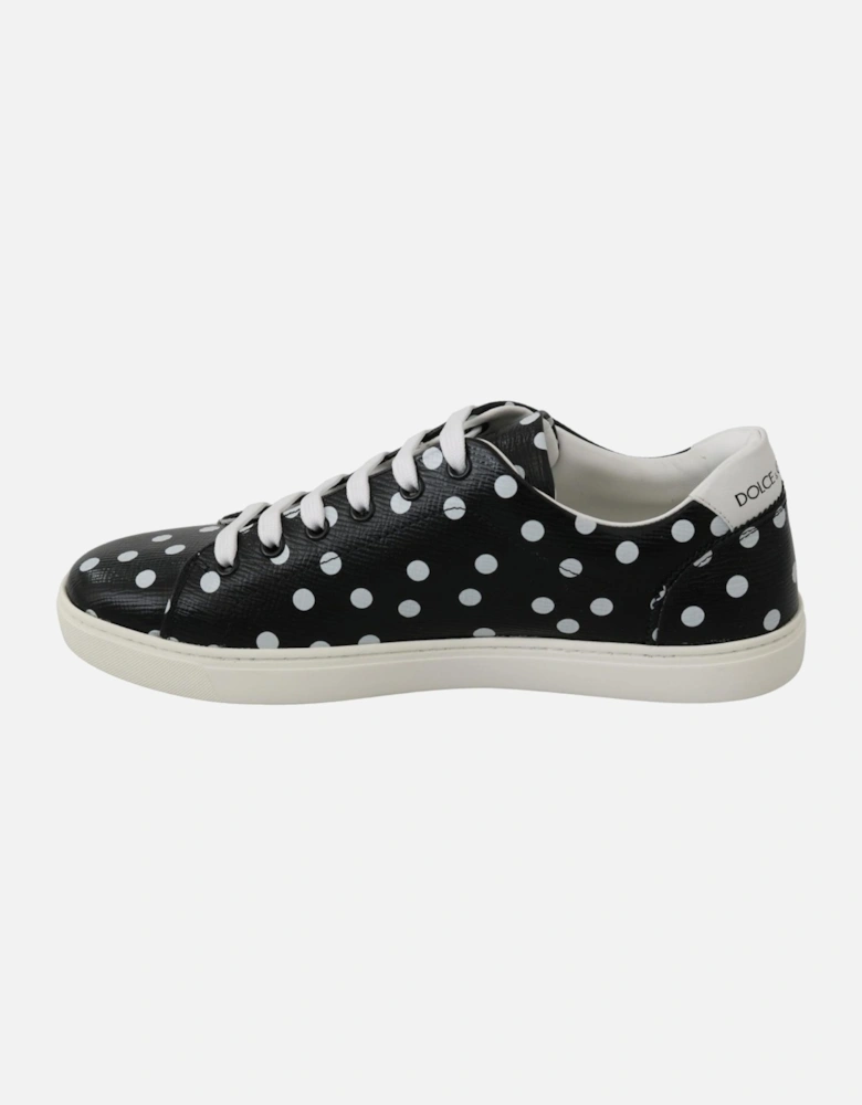 Dolce Gabbana Polka Dot Sneakers LowTop LaceUp Women - Black