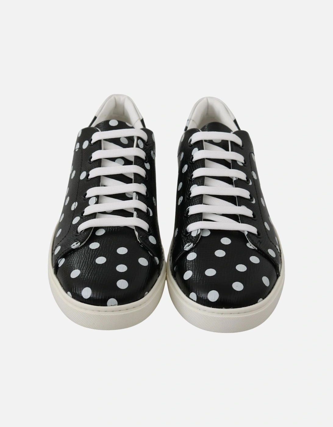 Dolce Gabbana Polka Dot Sneakers LowTop LaceUp Women - Black