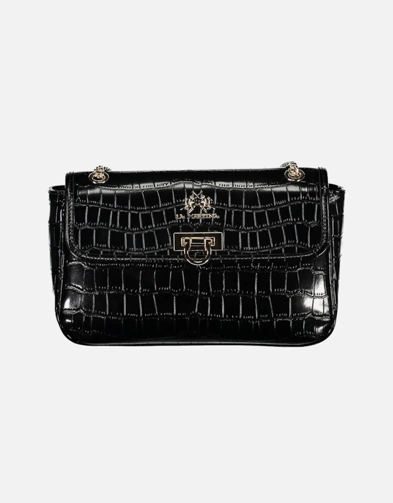 Elegant Chain Shoulder Bag with Contrasting Accents Women - Black