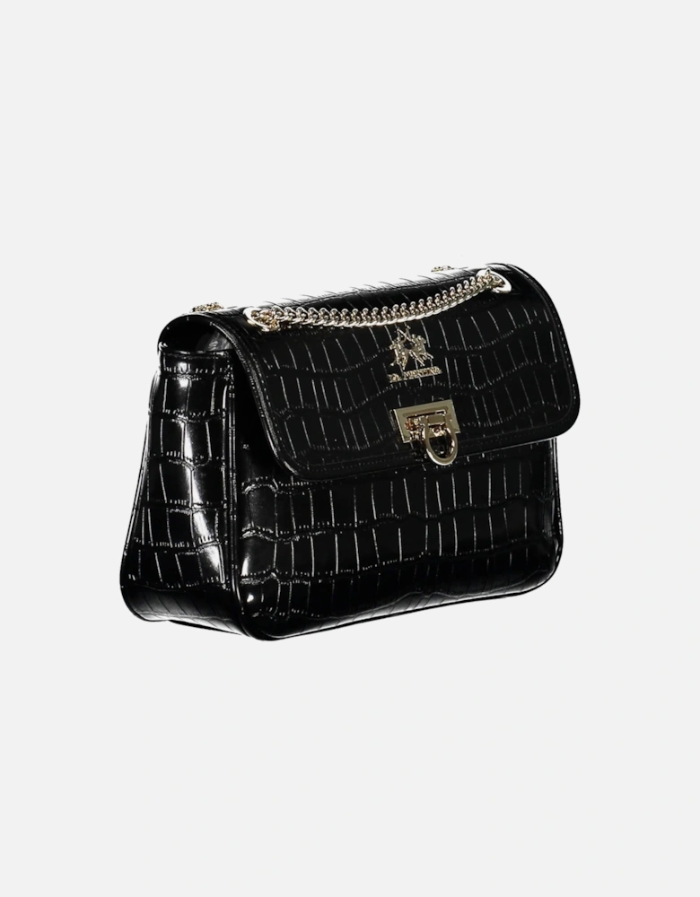 Elegant Chain Shoulder Bag with Contrasting Accents Women - Black