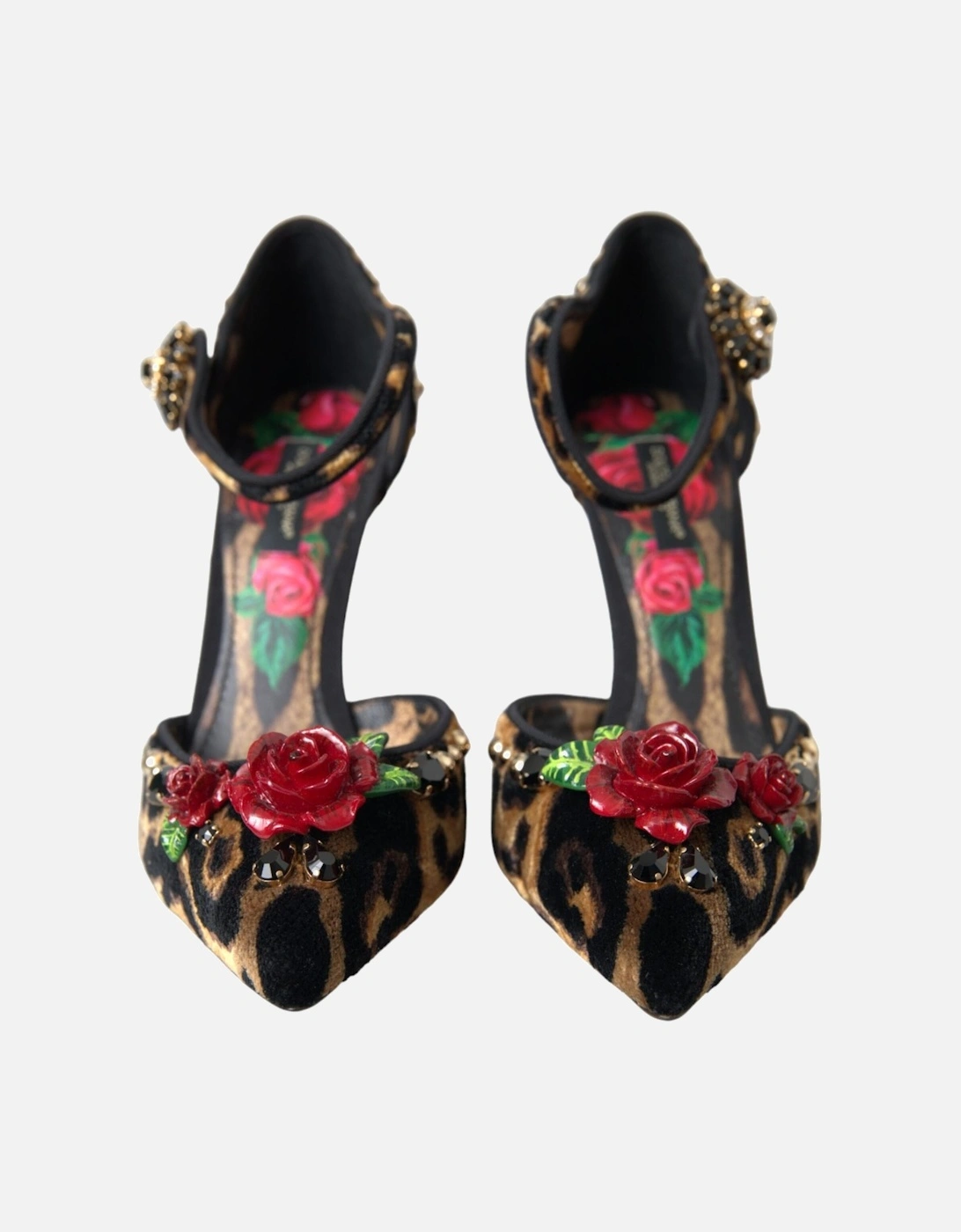 Floral Embellished Mary Jane Pumps Women - Brown