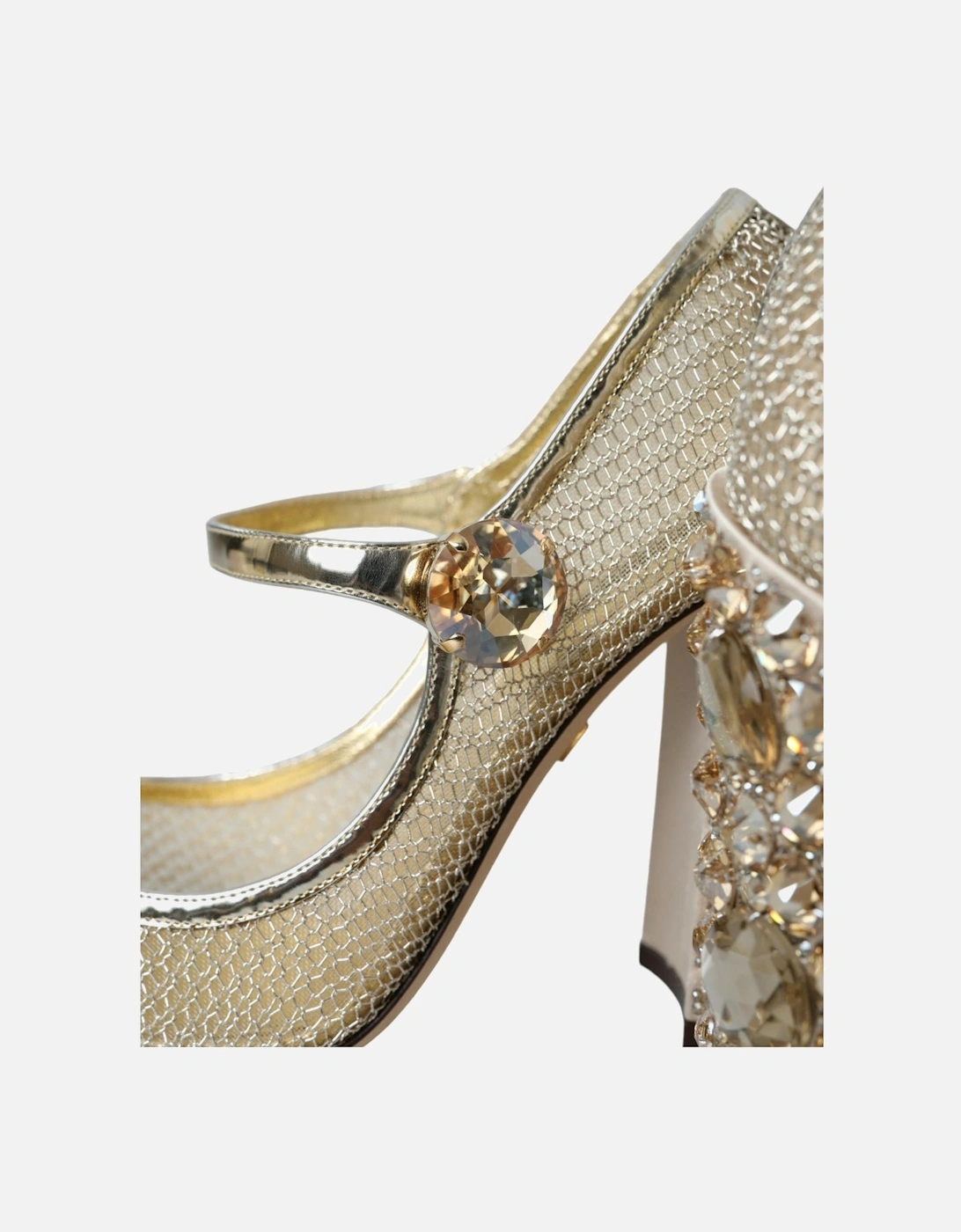 Embellished Mary Jane Pumps Women - Gold