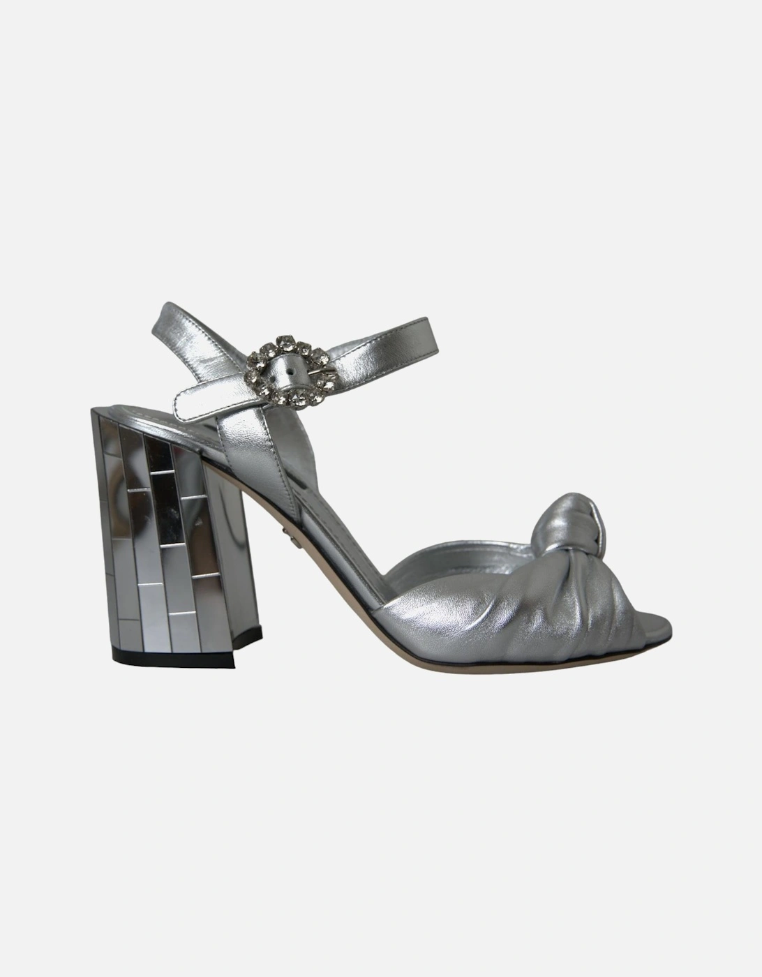 Ankle Strap Heels Sandals with Embellishments Women - Silver, 7 of 6