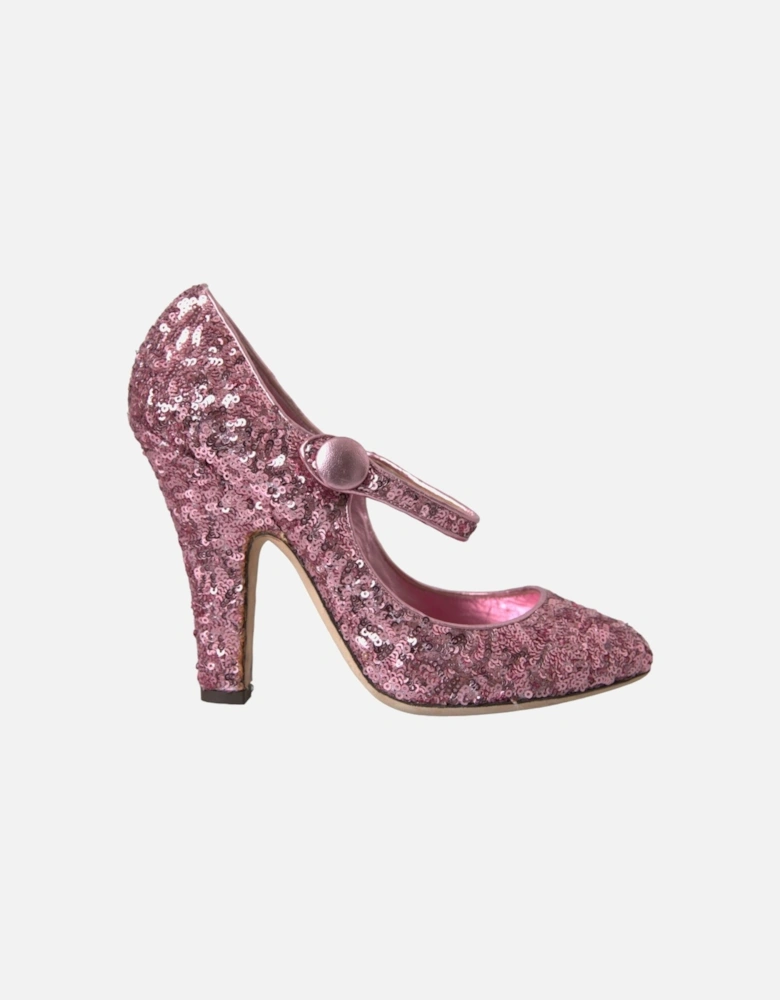 Sequin Mary Jane Pumps Women - Pink