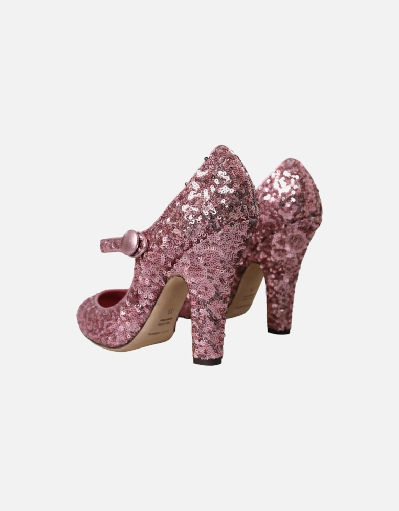 Sequin Mary Jane Pumps Women - Pink