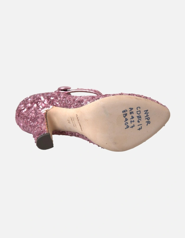 Sequin Mary Jane Pumps Women - Pink