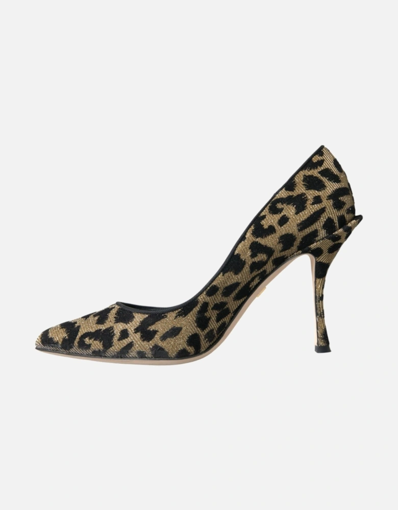 Leopard Lurex Heels Pumps - New with Tags Women