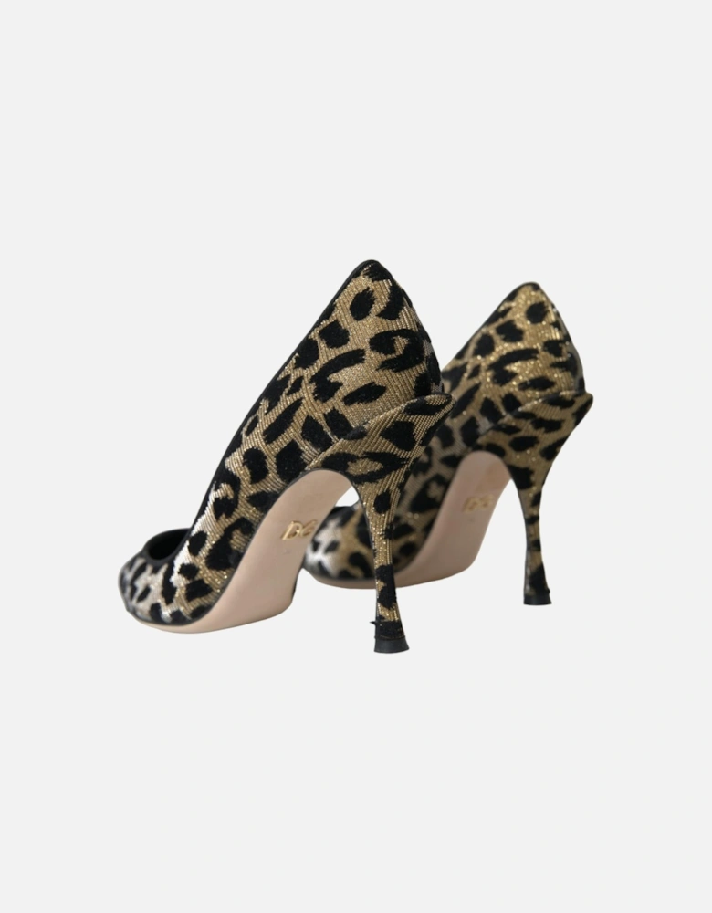 Leopard Lurex Heels Pumps - New with Tags Women