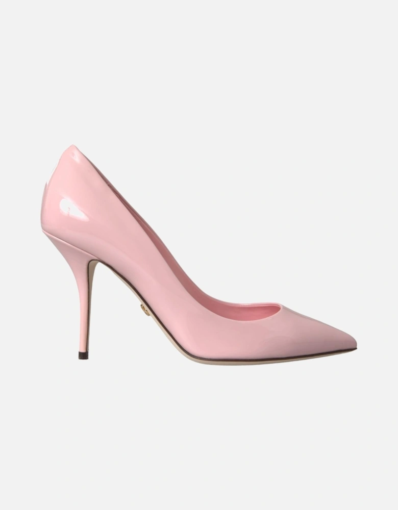 Patent Leather Stiletto Pumps with Logo Details Women - Pink