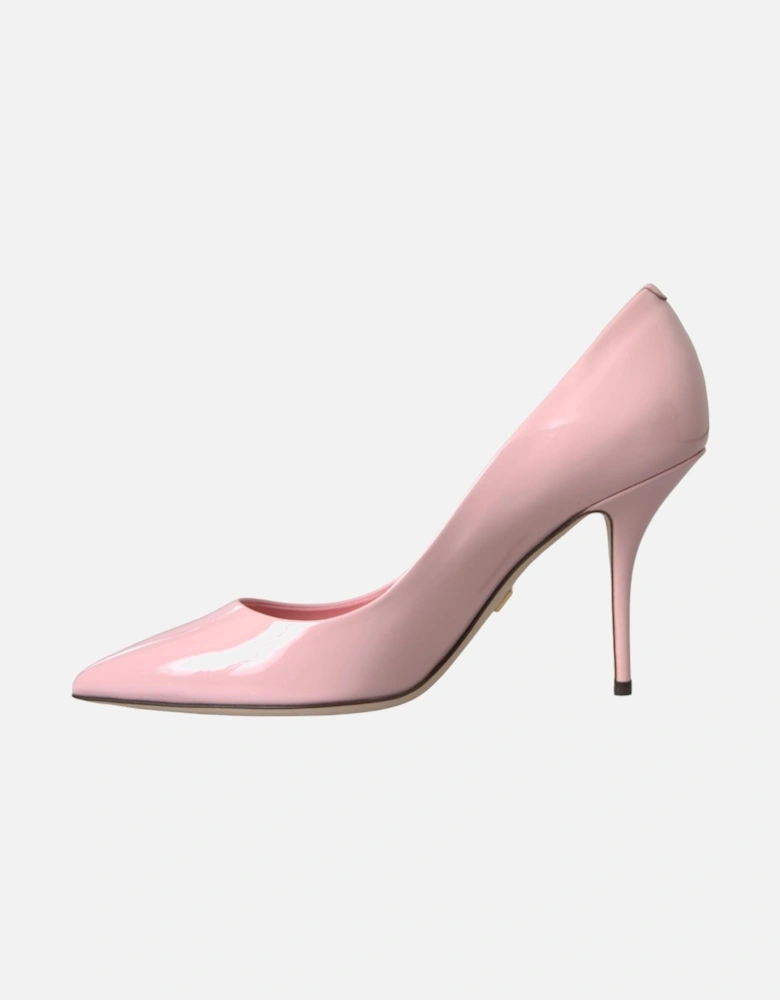 Patent Leather Stiletto Pumps with Logo Details Women - Pink