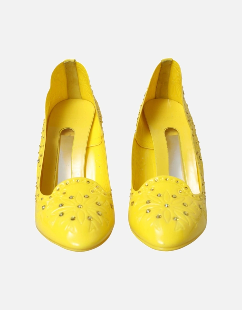 Crystal PVC Pumps with Rubber Sole Women - Yellow