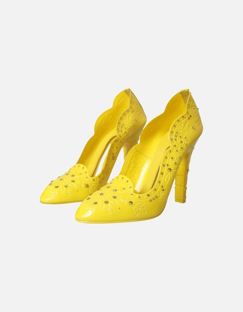 Crystal PVC Pumps with Rubber Sole Women - Yellow