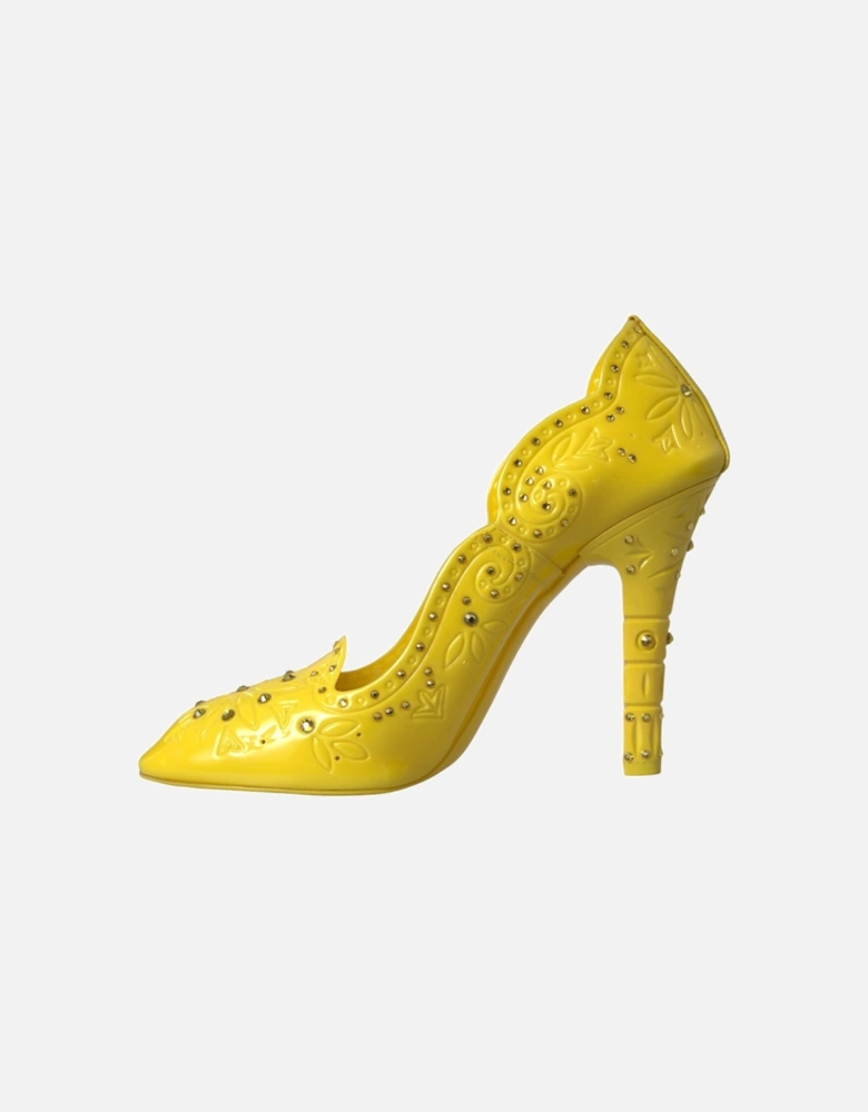 Crystal PVC Pumps with Rubber Sole Women - Yellow