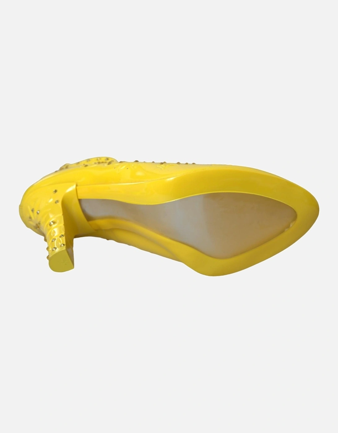 Crystal PVC Pumps with Rubber Sole Women - Yellow