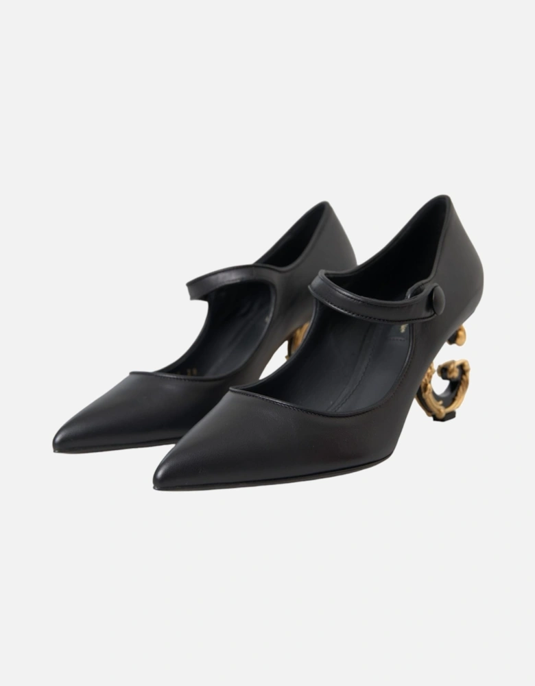 Logo Heel Mary Jane Pumps Women - Black