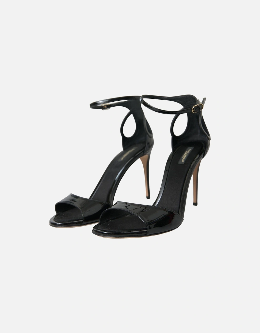 Ankle Strap Heels Sandals with Buckle Closure Women - Black