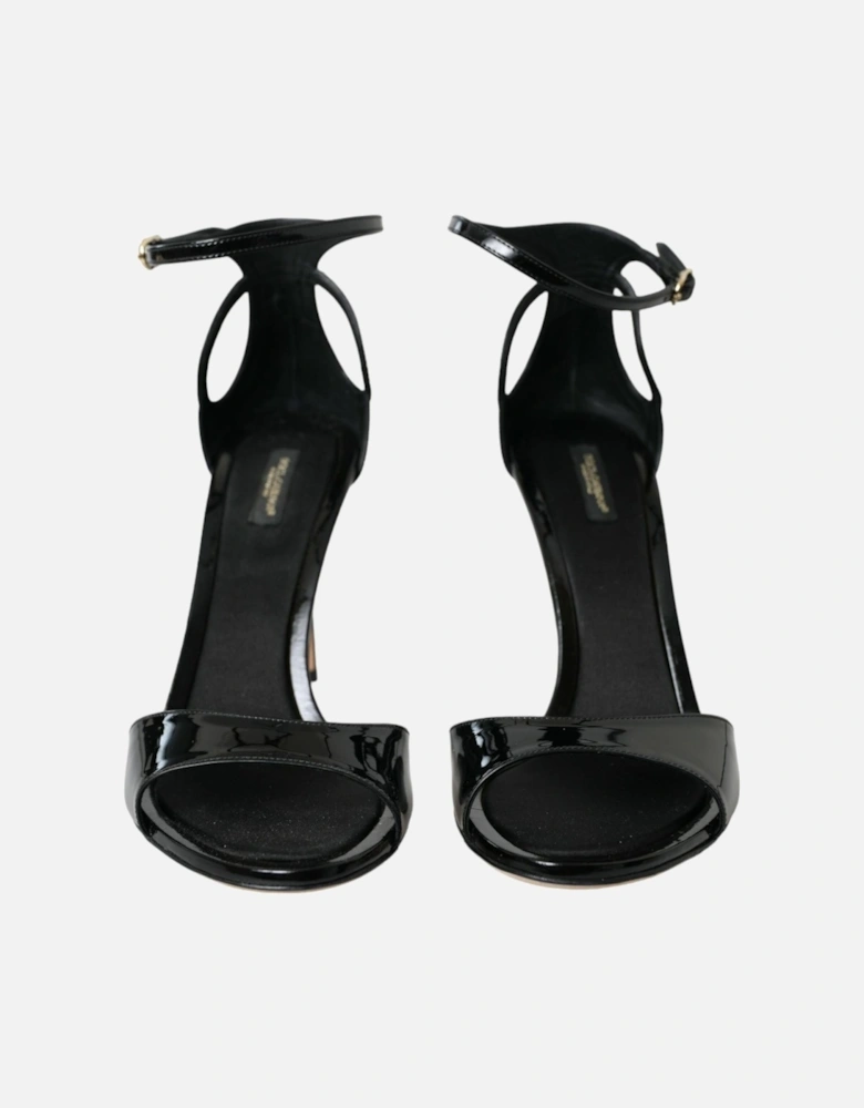 Ankle Strap Heels Sandals with Buckle Closure Women - Black