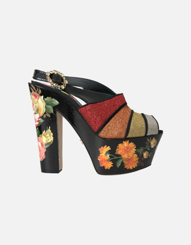 Floral Embellished Slingback Heel Sandals Women - Multicolor