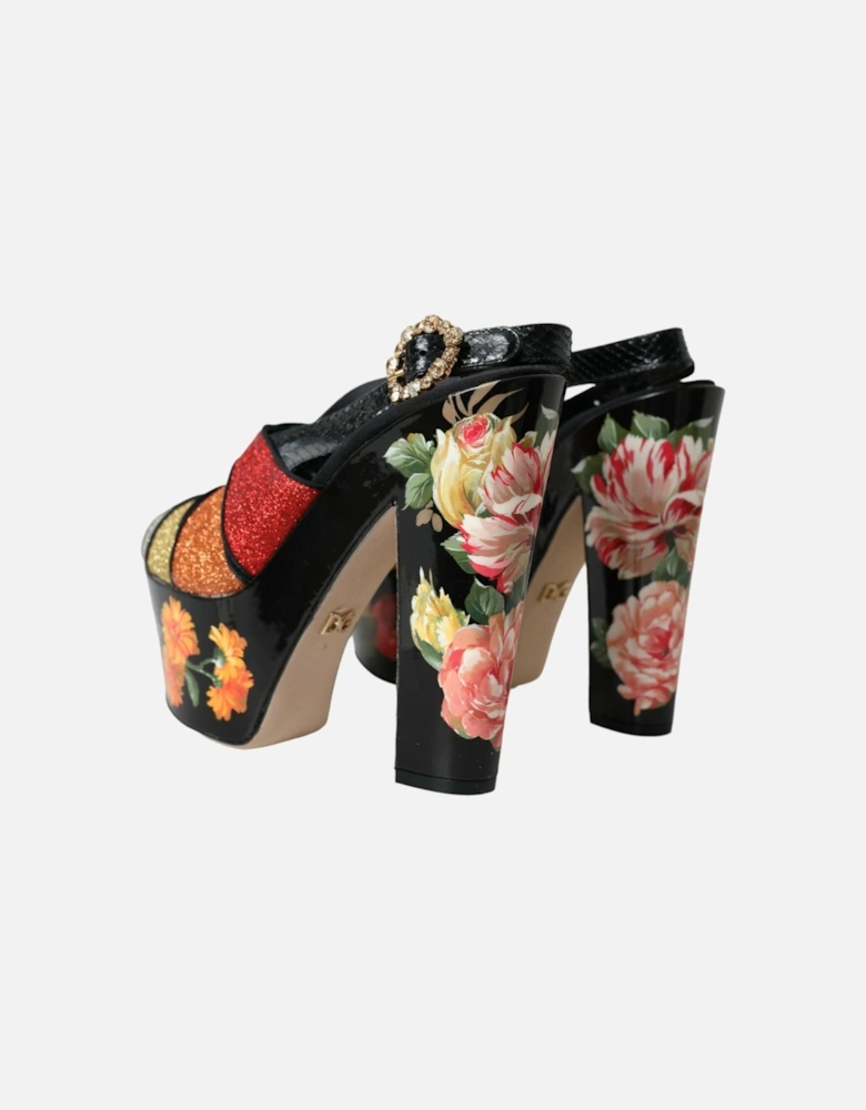 Floral Embellished Slingback Heel Sandals Women - Multicolor