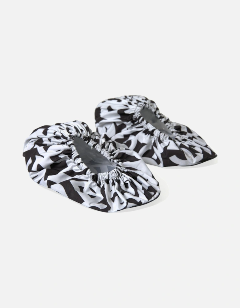 Logo Print Slip On Shoes - Nylon Material Rubber Sole Women -