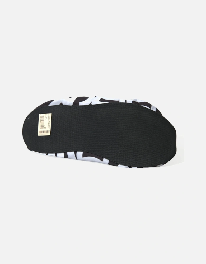 Logo Print Slip On Shoes - Nylon Material Rubber Sole Women -