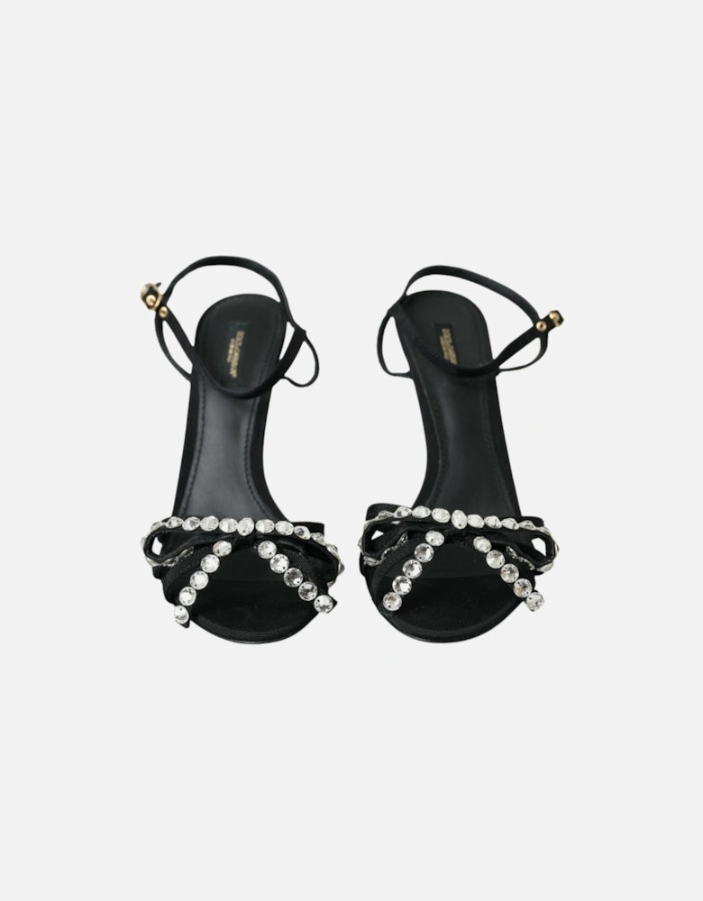 Embellished Ankle Strap Heel Sandals Women - Black