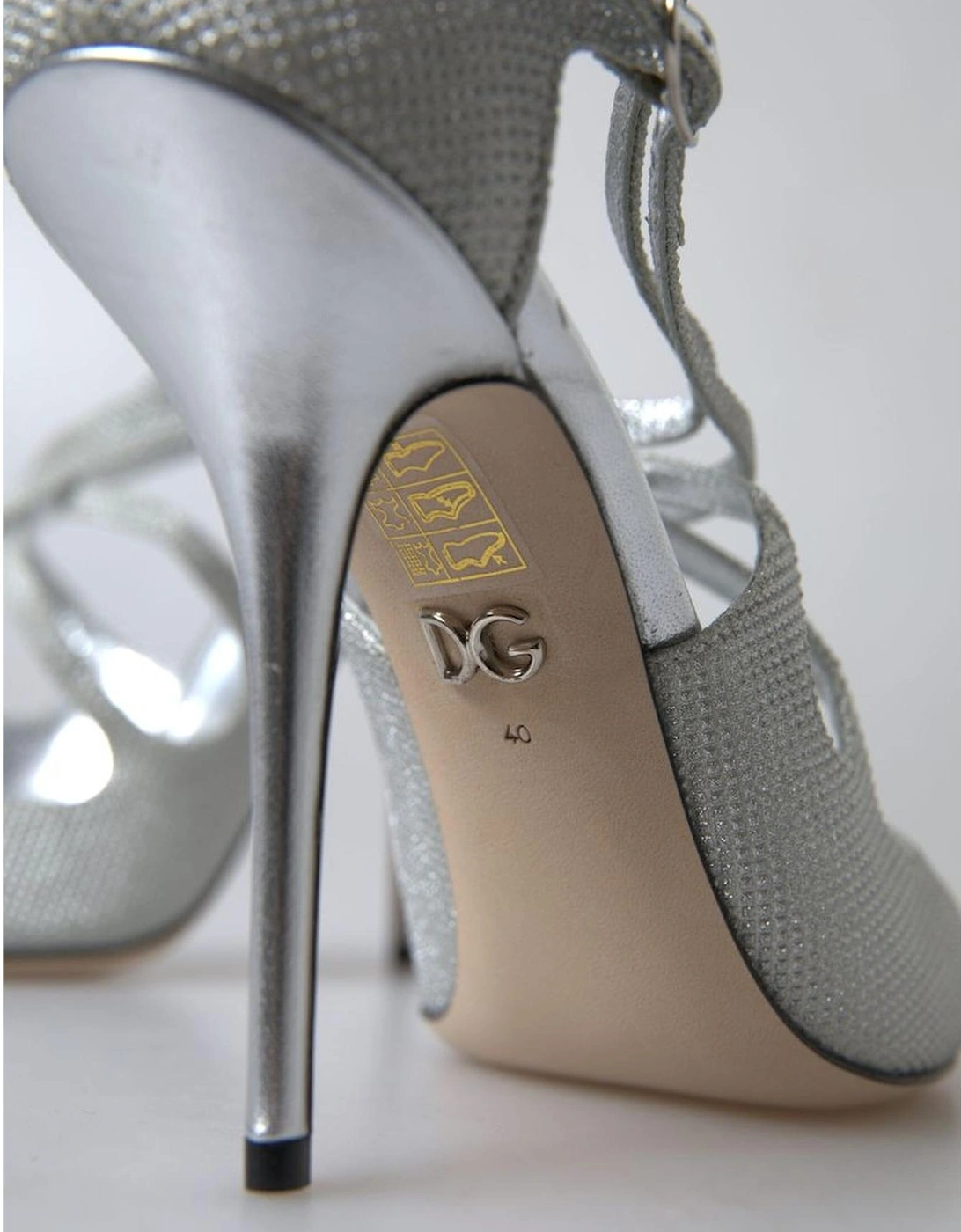 ilver Glitter PeepToe Heel Women - Silver Sandals