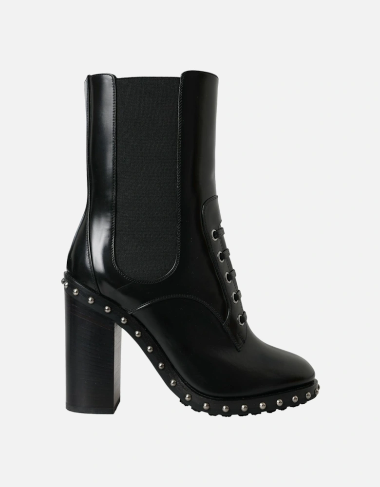 Embellished Lace-Up High Boots Women - Black