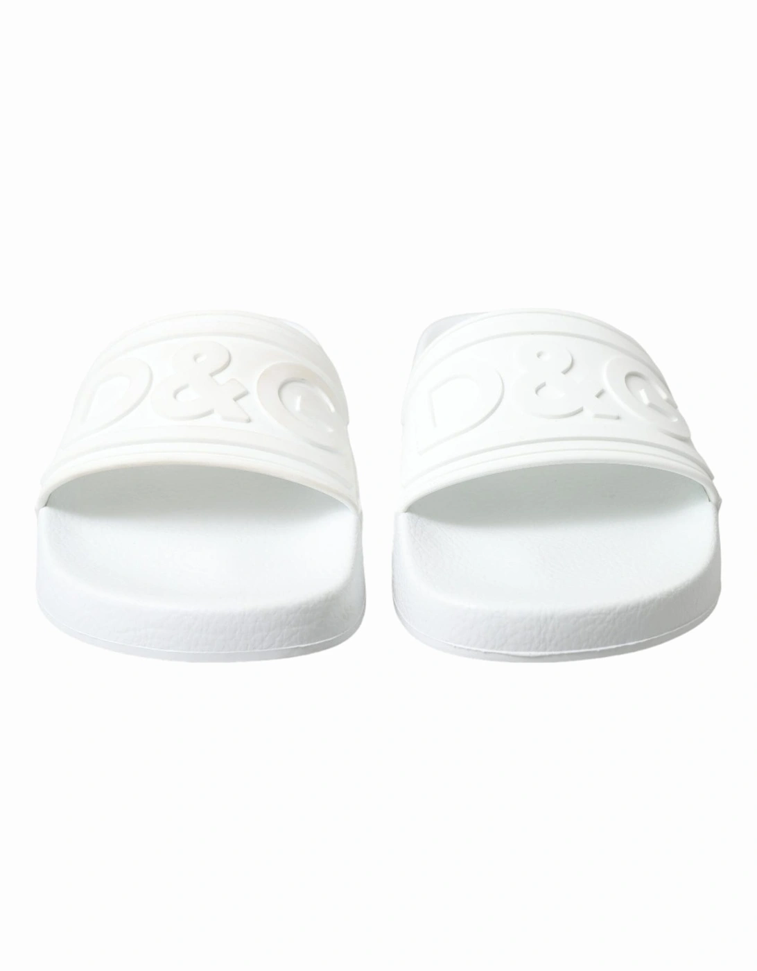 DG Embossed Logo Slides Women - White Sandals