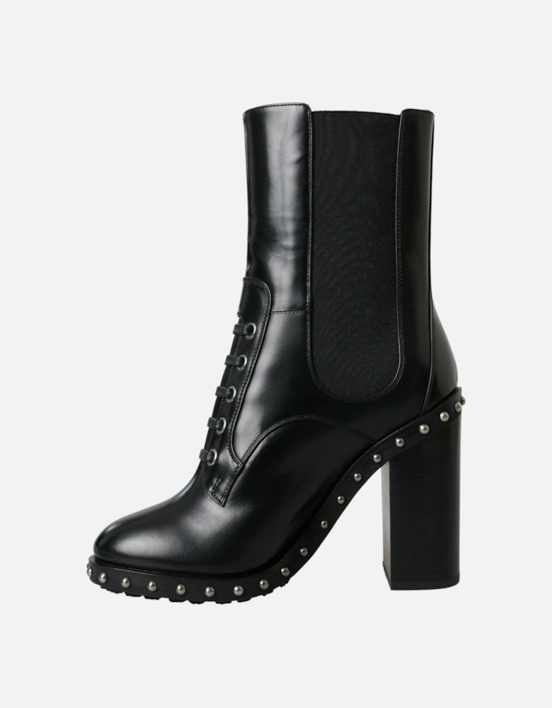 Embellished Lace-Up High Boots Women - Black