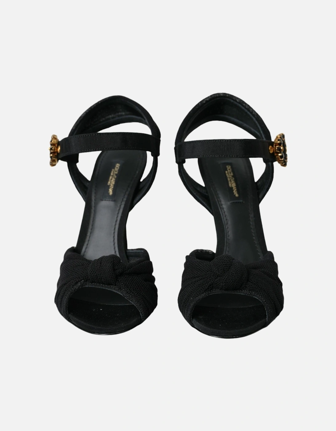 Embellished Ankle Strap Heel Sandals Women - Black