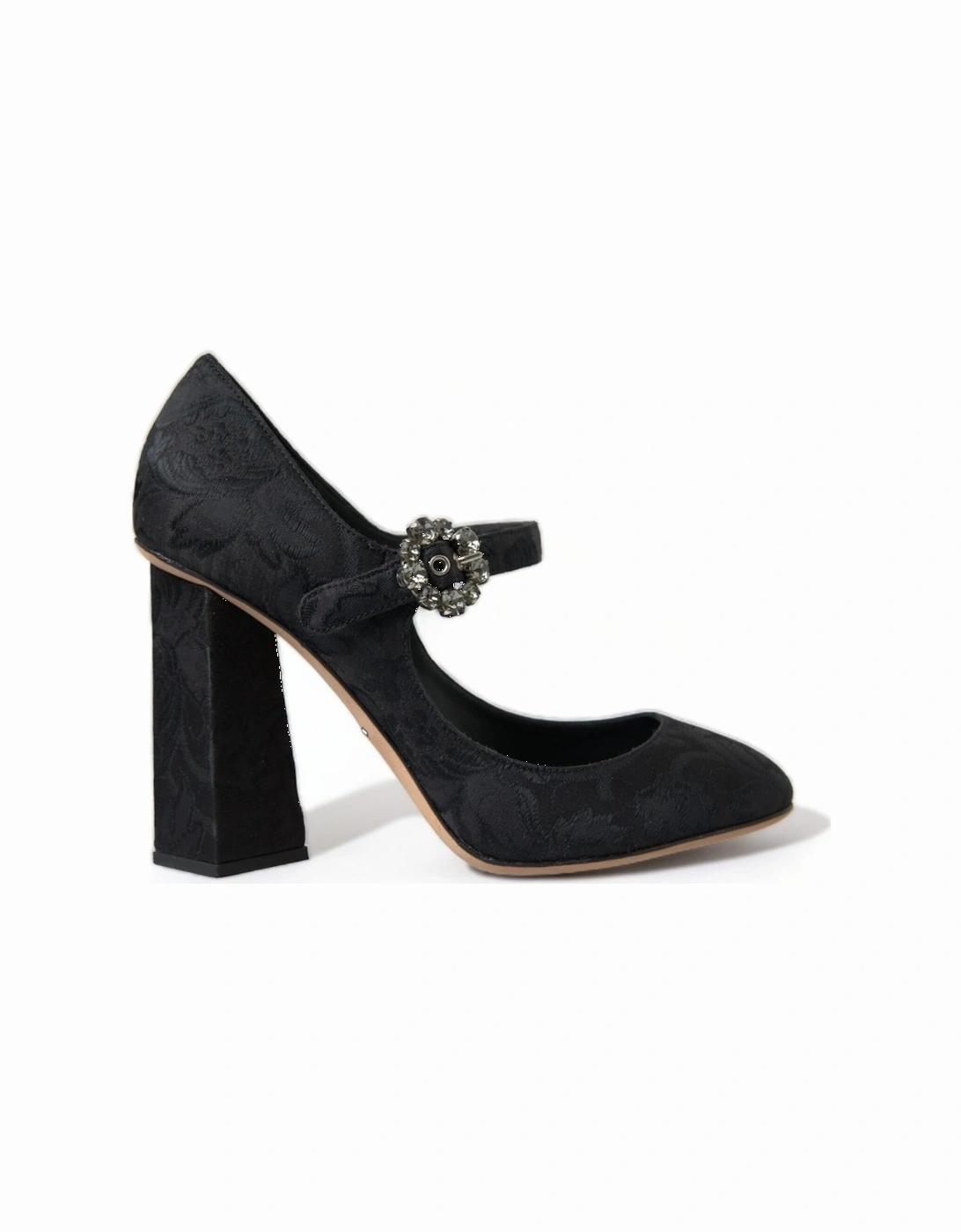 Floral Brocade Mary Jane Pumps Women - Black, 7 of 6