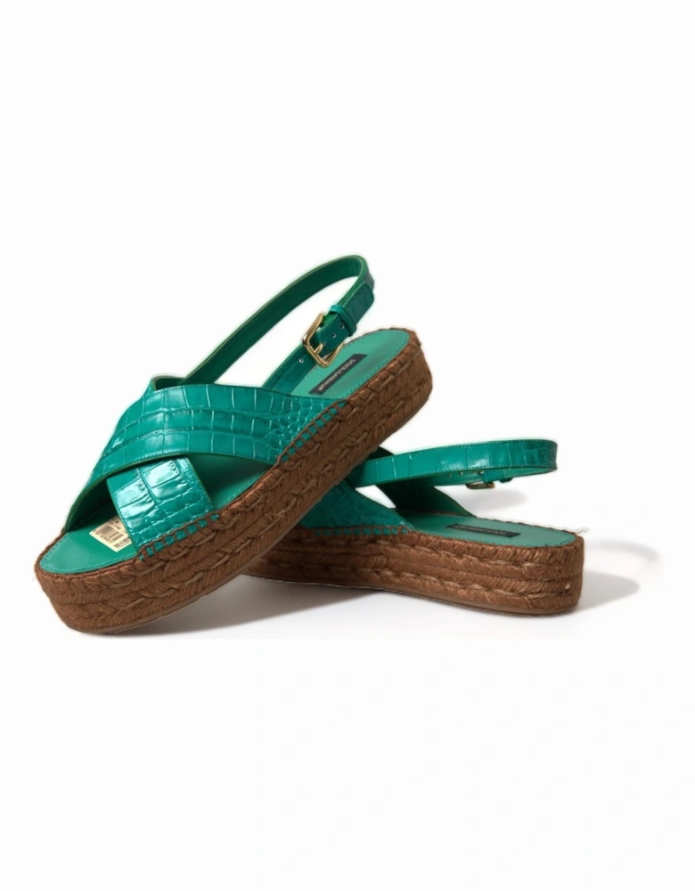 CrossStrap Platform Sandals Style LA10408 Women - Green