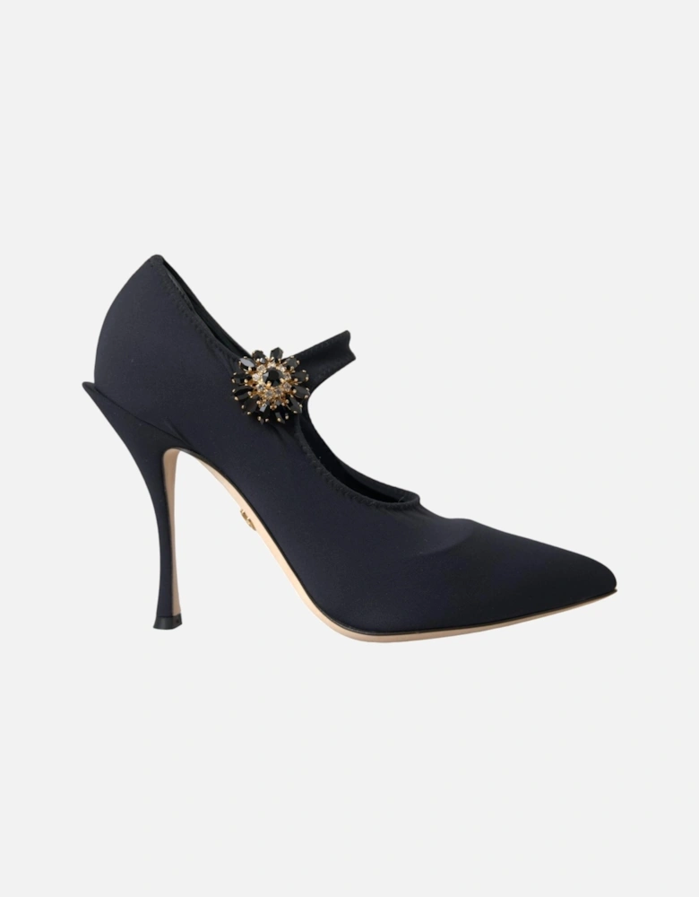 Embellished Mary Jane Heel Pumps Women - Black