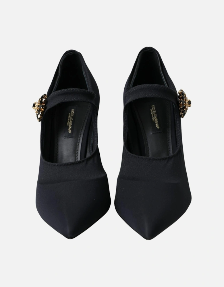 Embellished Mary Jane Heel Pumps Women - Black