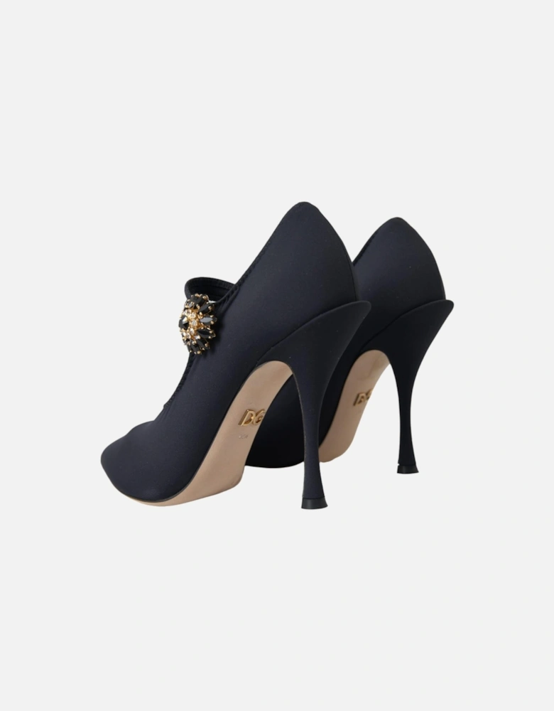 Embellished Mary Jane Heel Pumps Women - Black