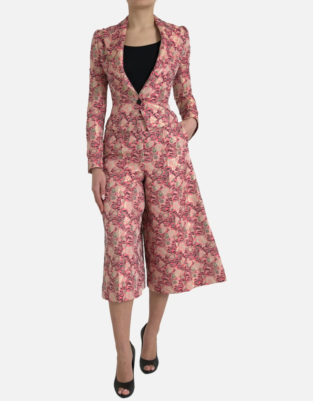 Pink Slim Fit Two-Piece Suit Women Suits, 7 of 6