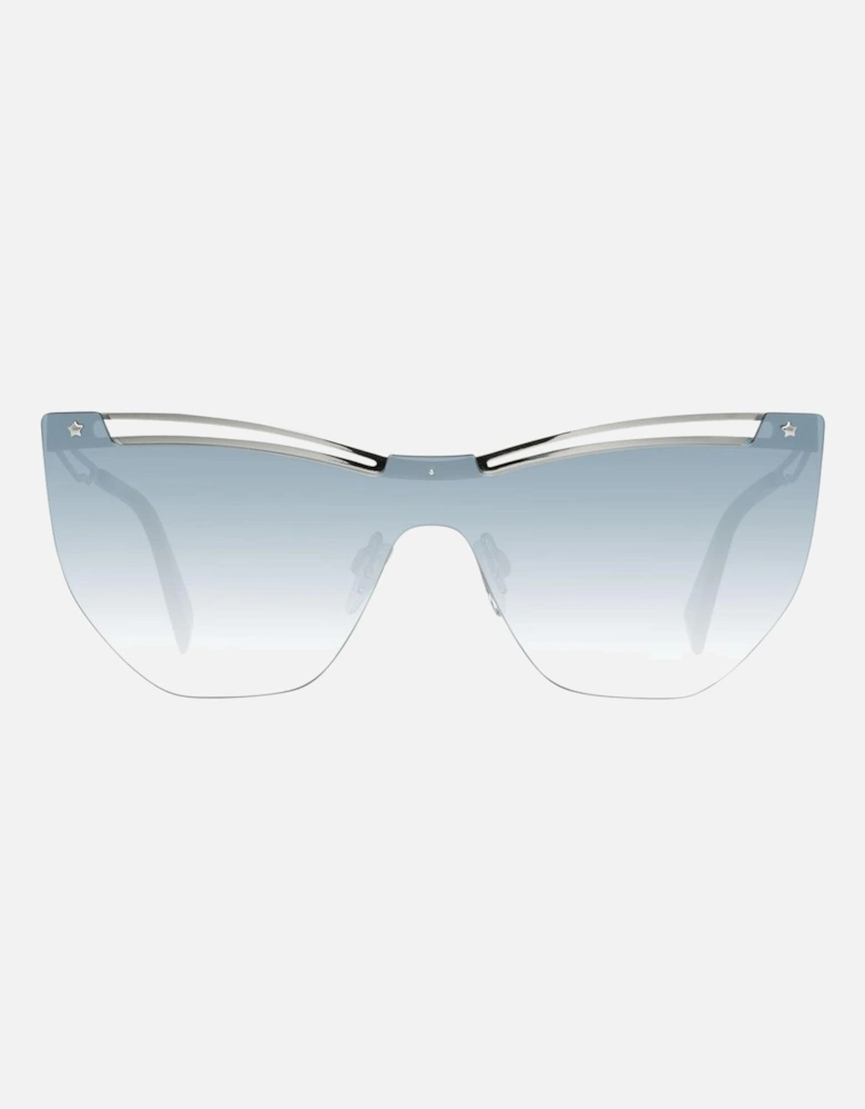 Silver Mono Lens Sunglasses with Turquoise Gradient Lenses - Category