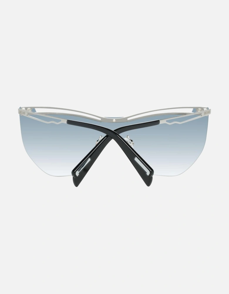 Silver Mono Lens Sunglasses with Turquoise Gradient Lenses - Category