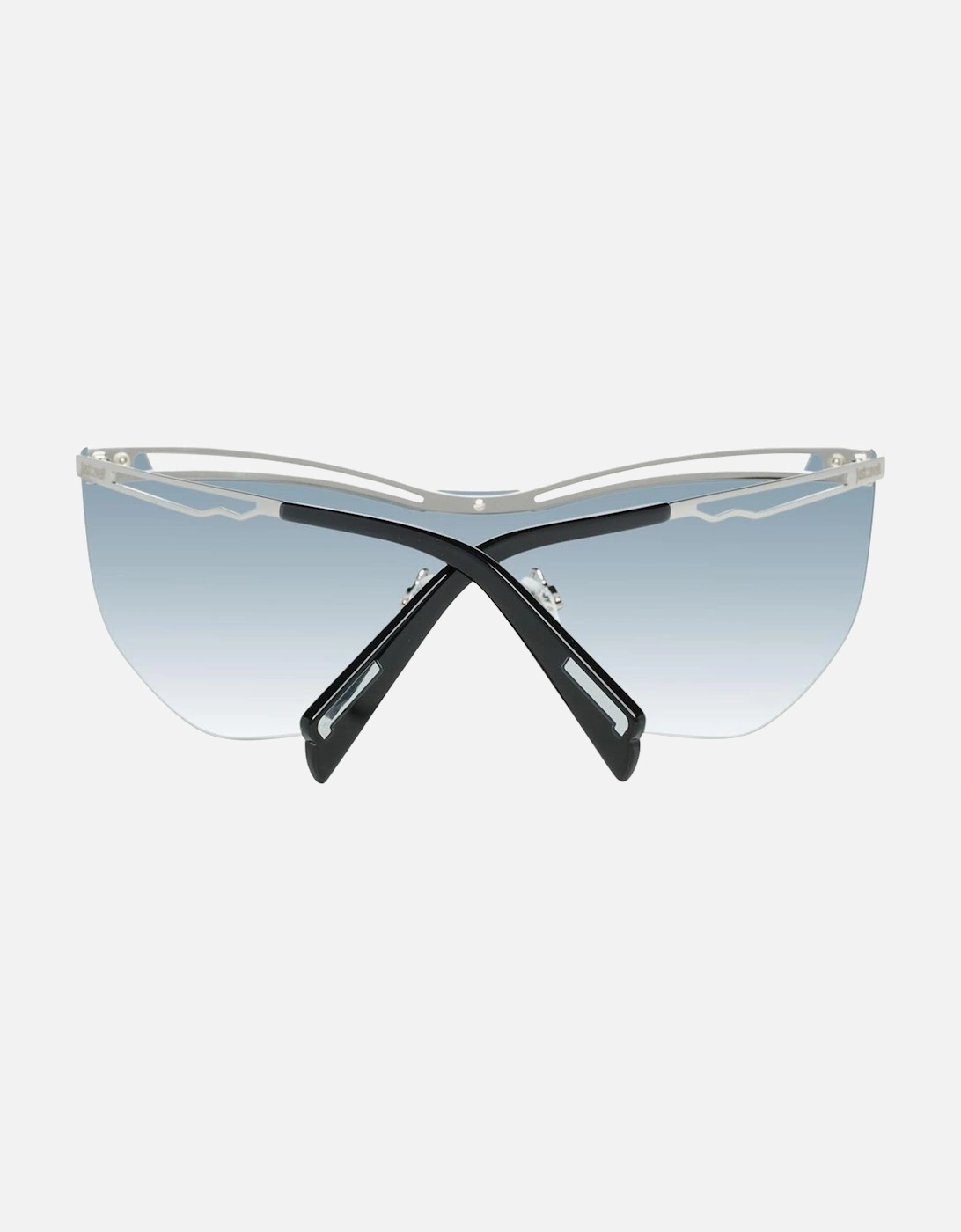 Silver Mono Lens Sunglasses with Turquoise Gradient Lenses - Category