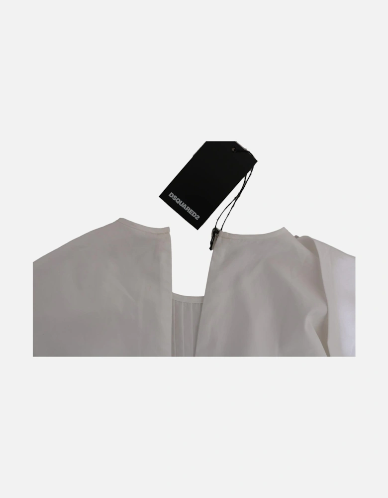Long Sleeve Pleated Blouse Women - White T-Shirts