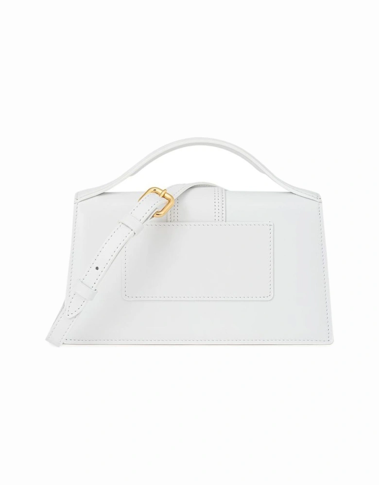 Leather Tote Bag with Top Handles Women - White Handbags