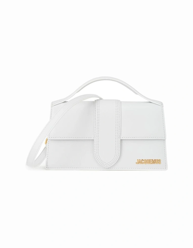 Leather Tote Bag with Top Handles Women - White Handbags