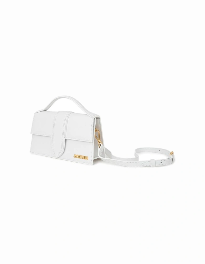 Leather Tote Bag with Top Handles Women - White Handbags