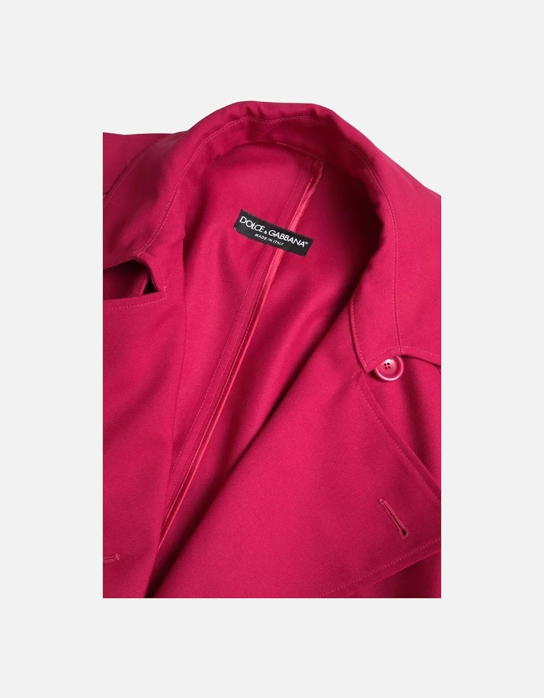 Double Breasted Trench Coat Jacket with Logo Details Women - Pink