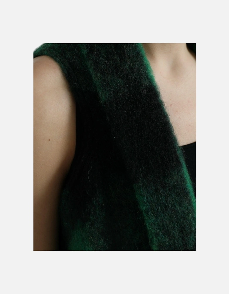 Buffalo Check Poncho Jacket Women - Black And Green Jackets