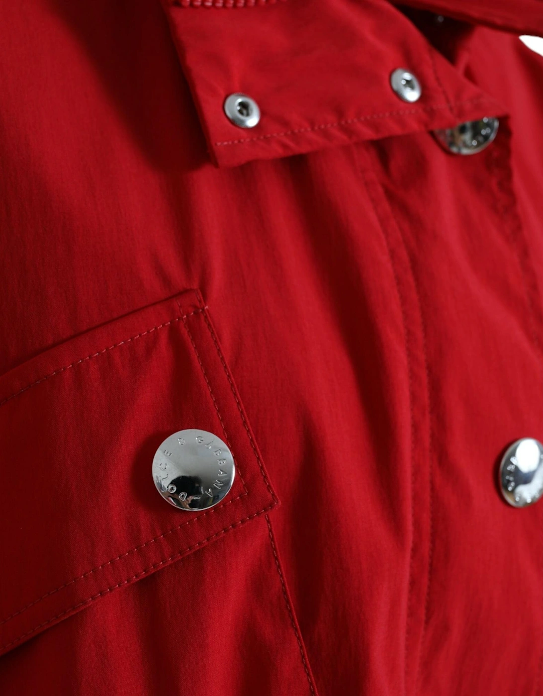 Red Snap Button Jacket JKT3709 Women Jackets