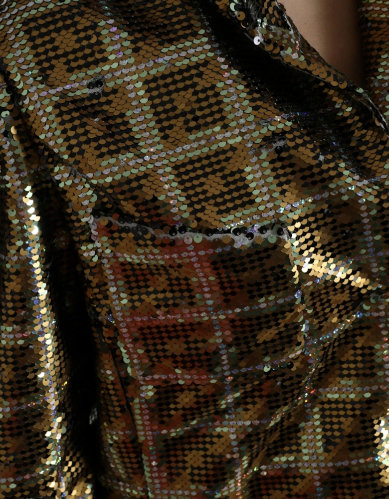 Sequined Cropped Jacket with Silk Lining Women - Multicolor Jackets