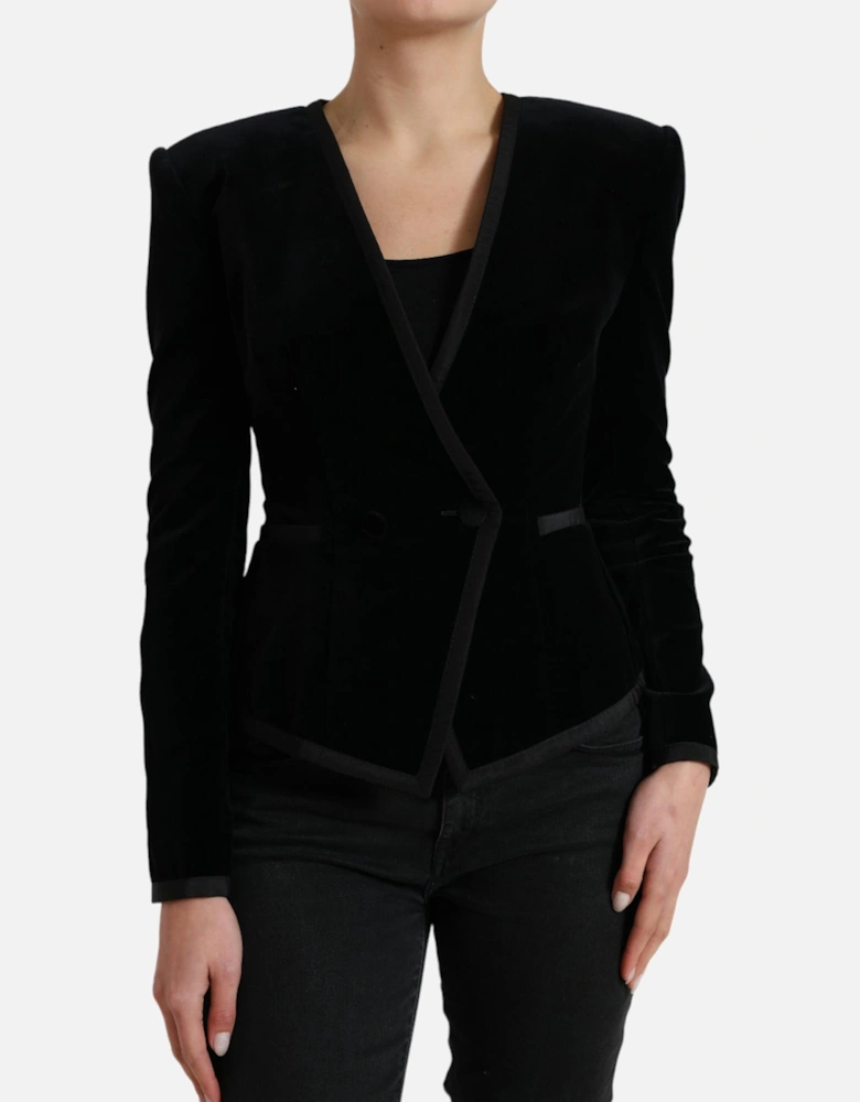 Velvet Blazer Black Women Suits